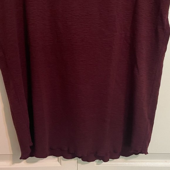 Wings + Horns Short Sleeve Burgundy Henley Large-XL - Picture 4 of 6